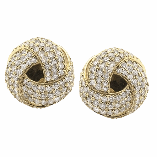 Stud Earrings in 18k Gold with Diamonds LE4717 WHITE 18K X YELLOW