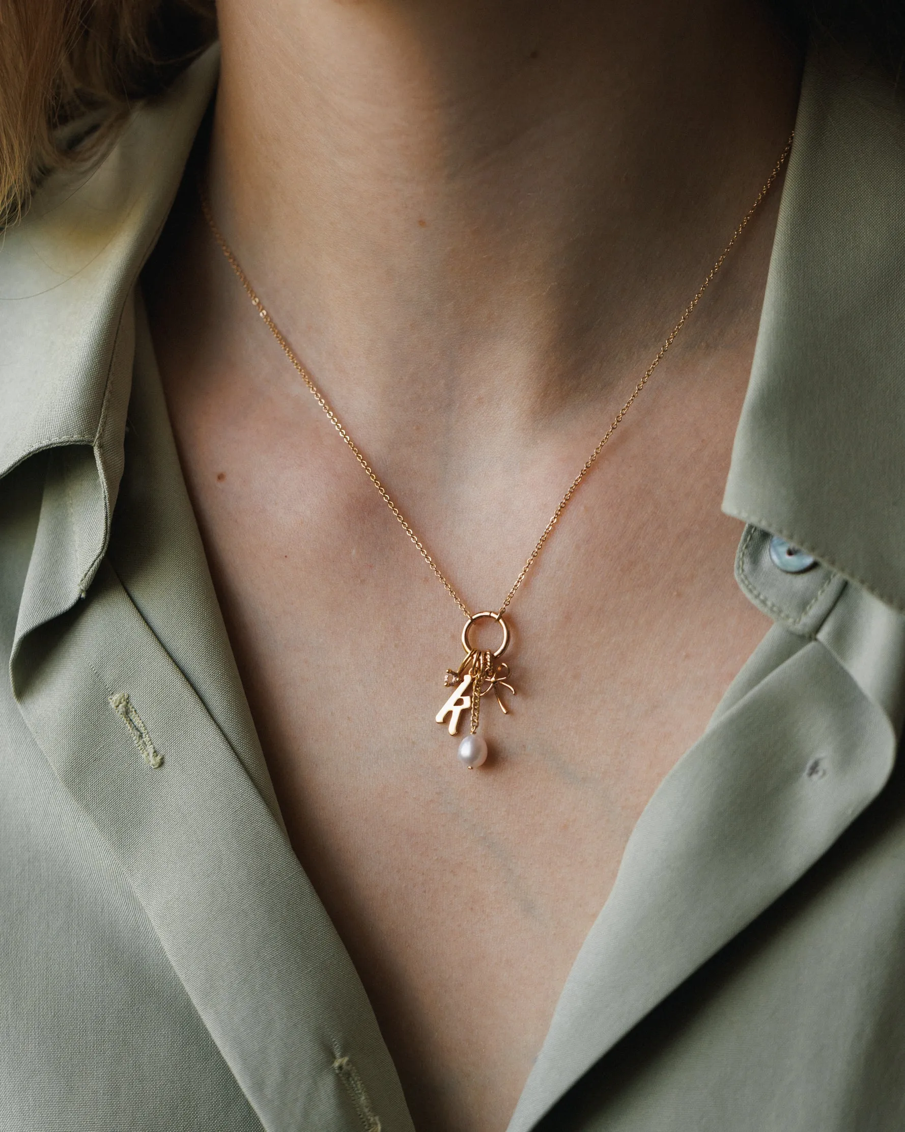 Suspended Pearl Charm