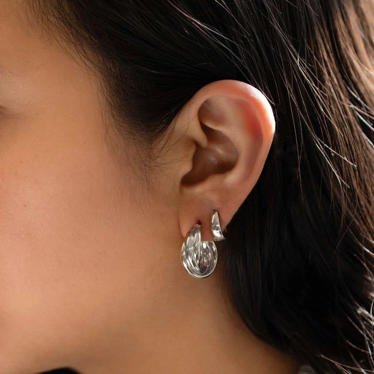 Teardrop Huggie Hoops
