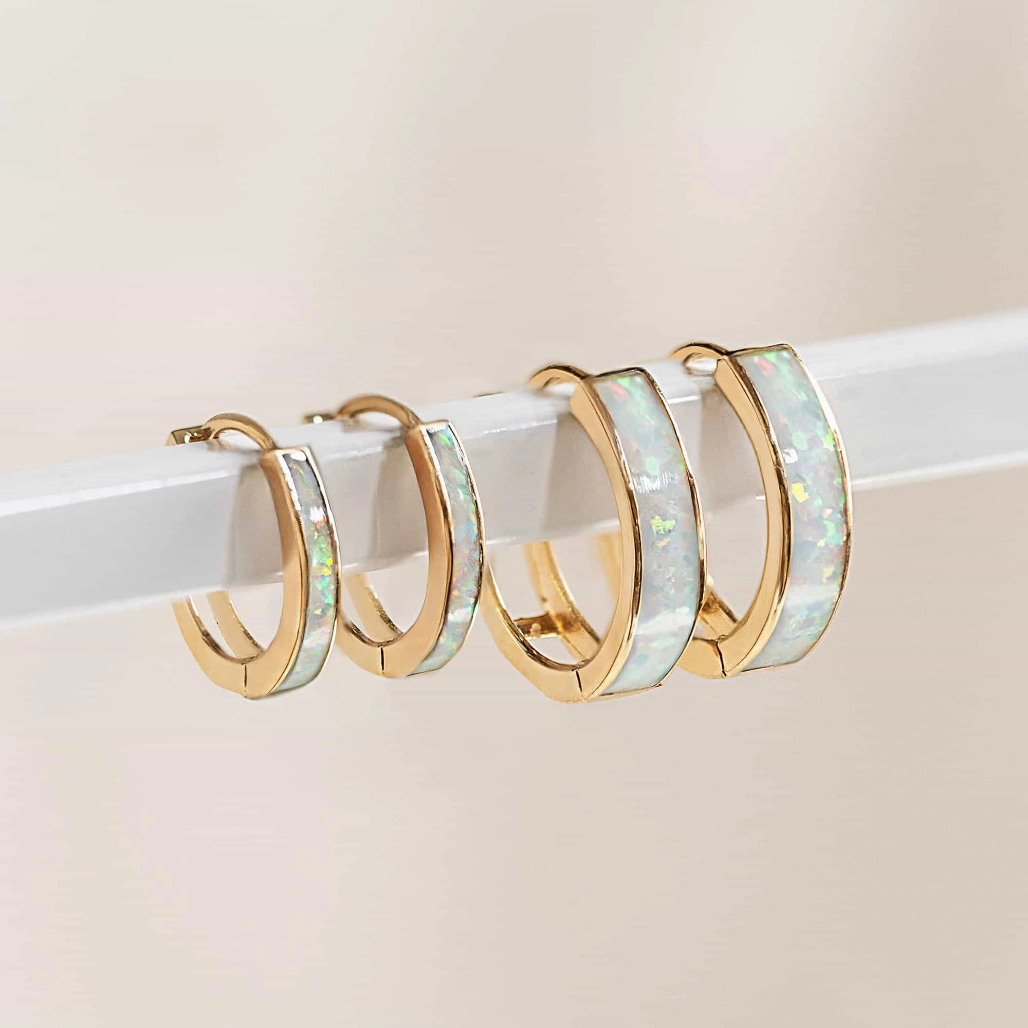 Thick Opal Huggies