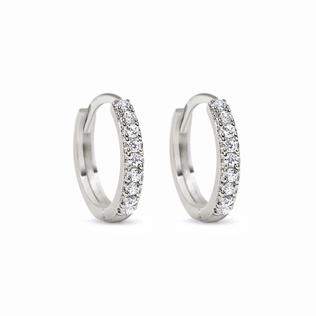 Thin Pav Huggie Hoops