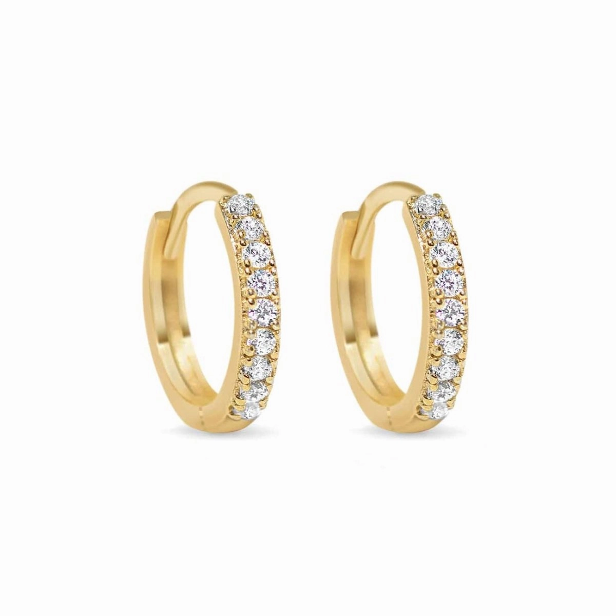Thin Pav Huggie Hoops