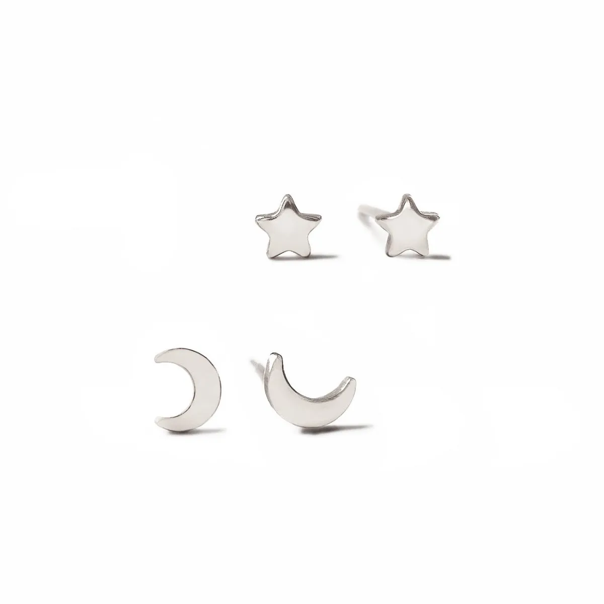 Tiny Moon   Star Studs
