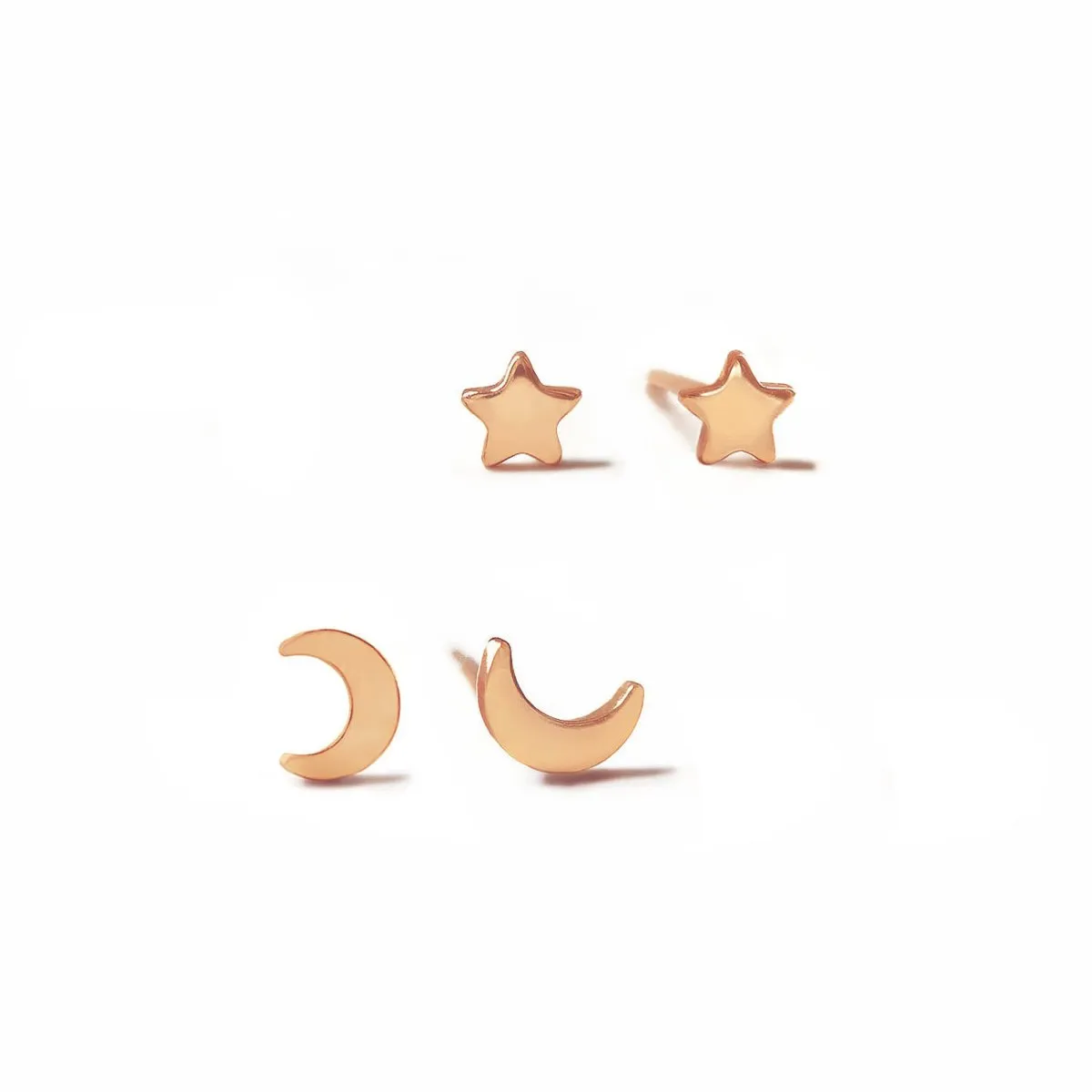 Tiny Moon   Star Studs