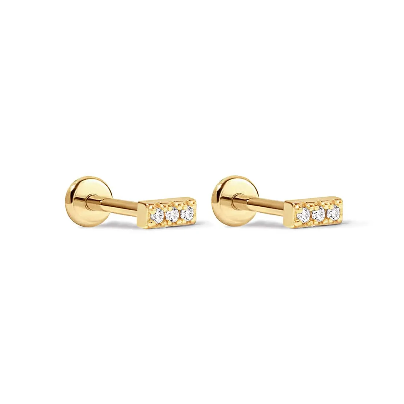 Tiny Pav Bar Flat Back Studs