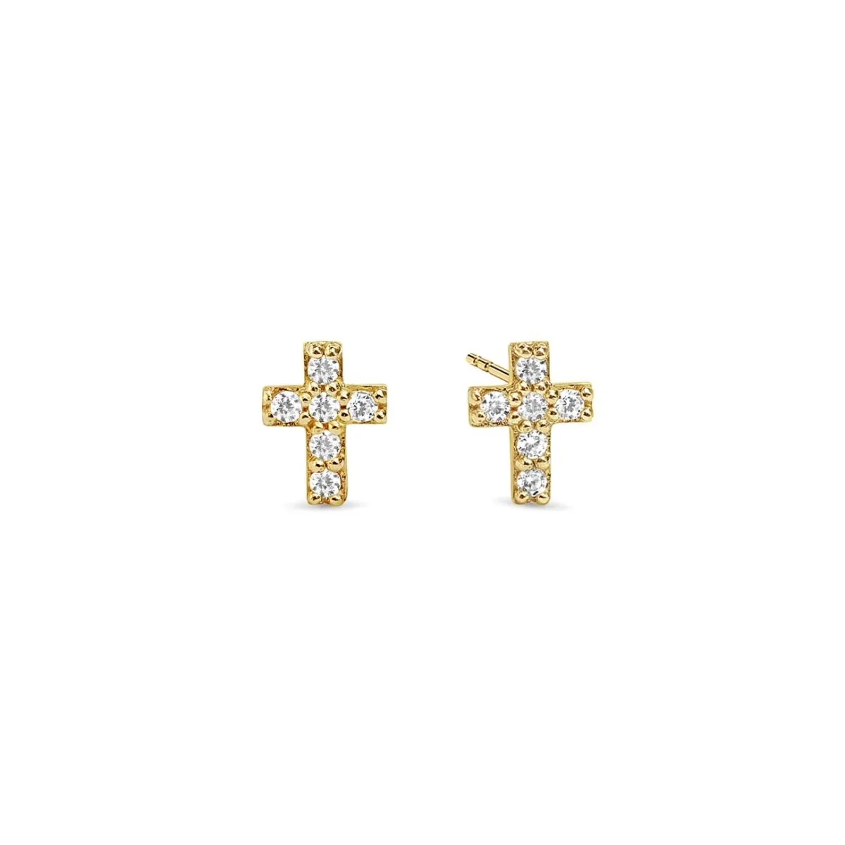 Tiny Pav Cross Studs