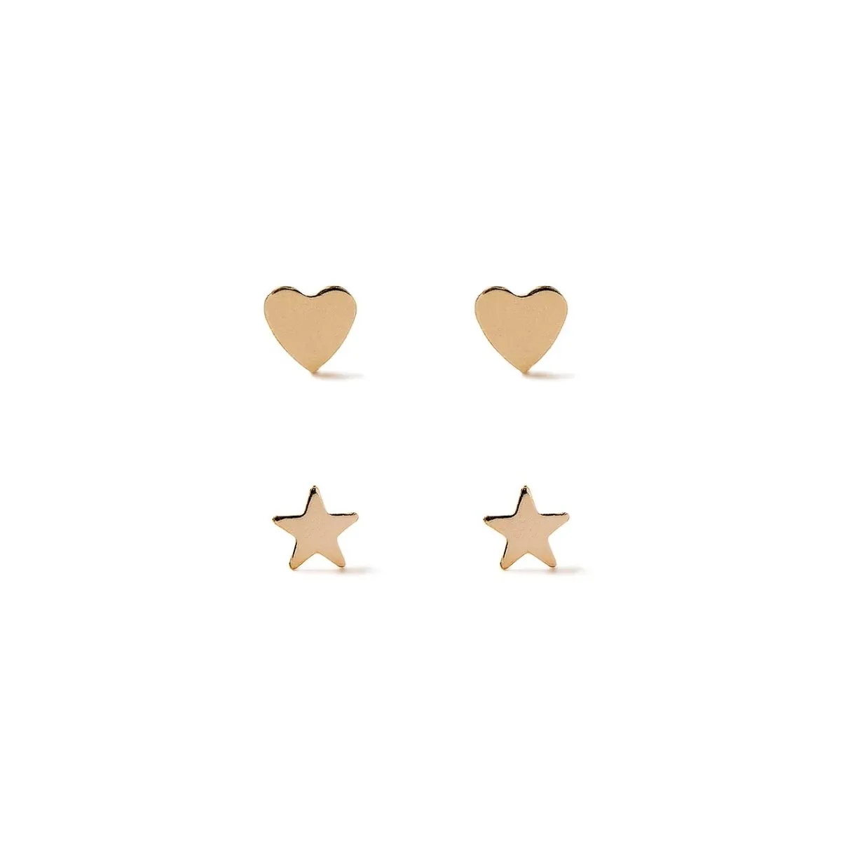 Tiny Star   Heart Studs Set