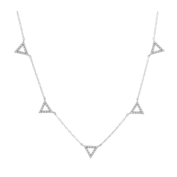 Triangle Diamond Station Necklace
