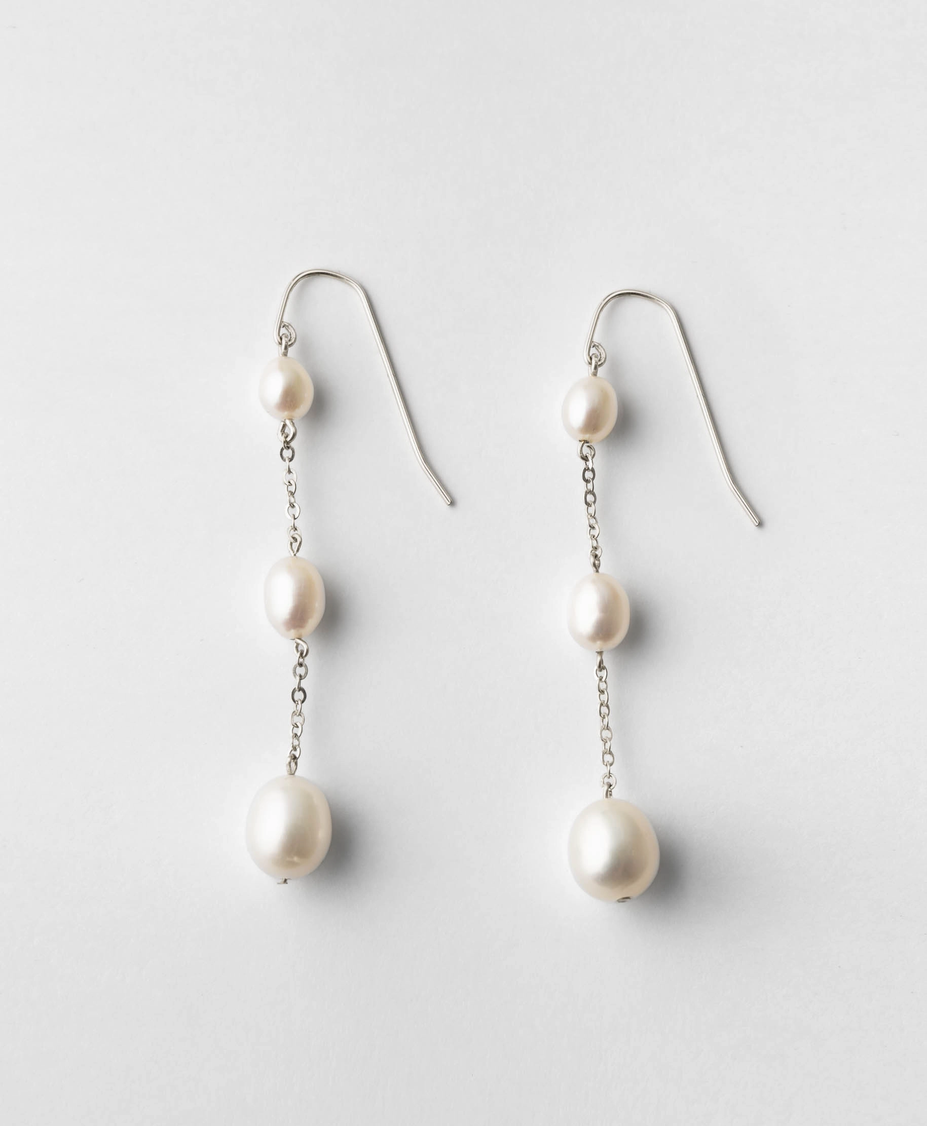 Trinity Pearl Drop Earrings