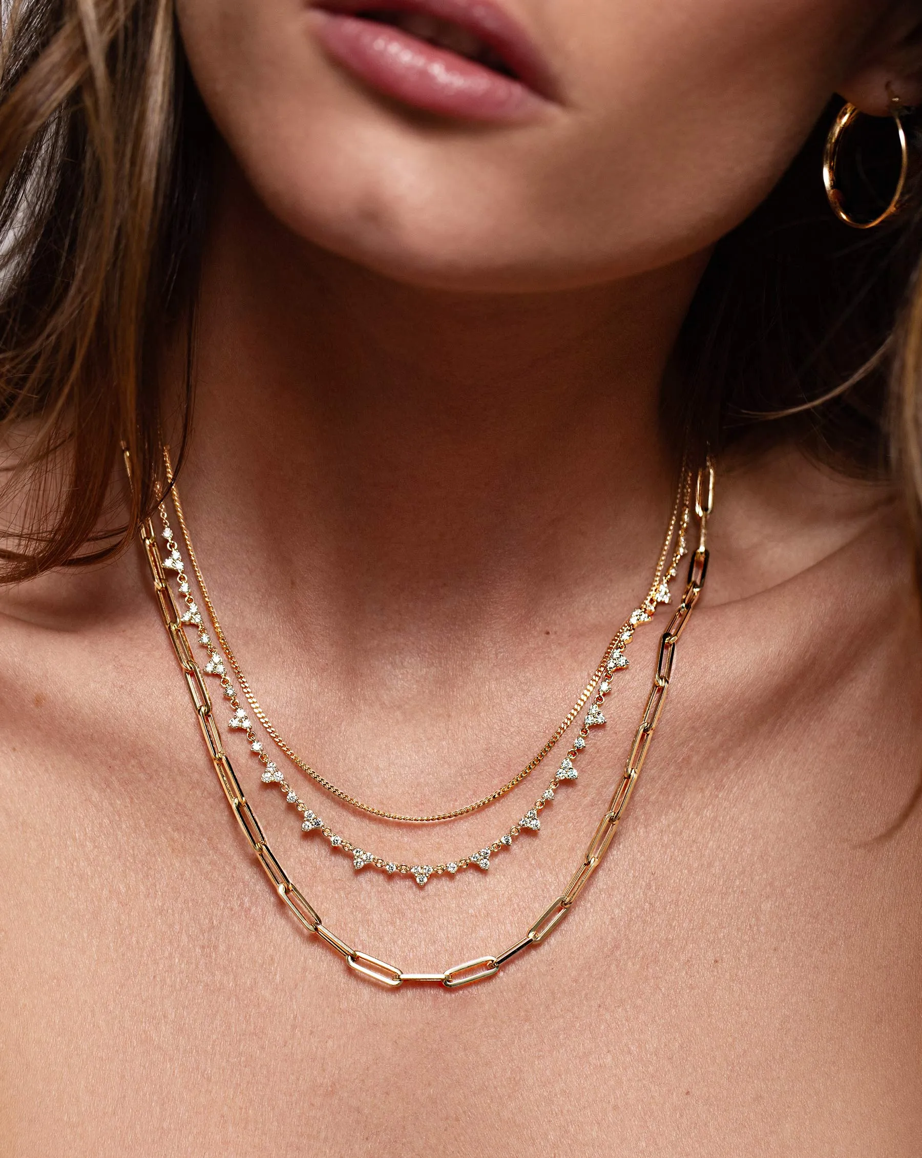 Trio Diamond Layering Necklace