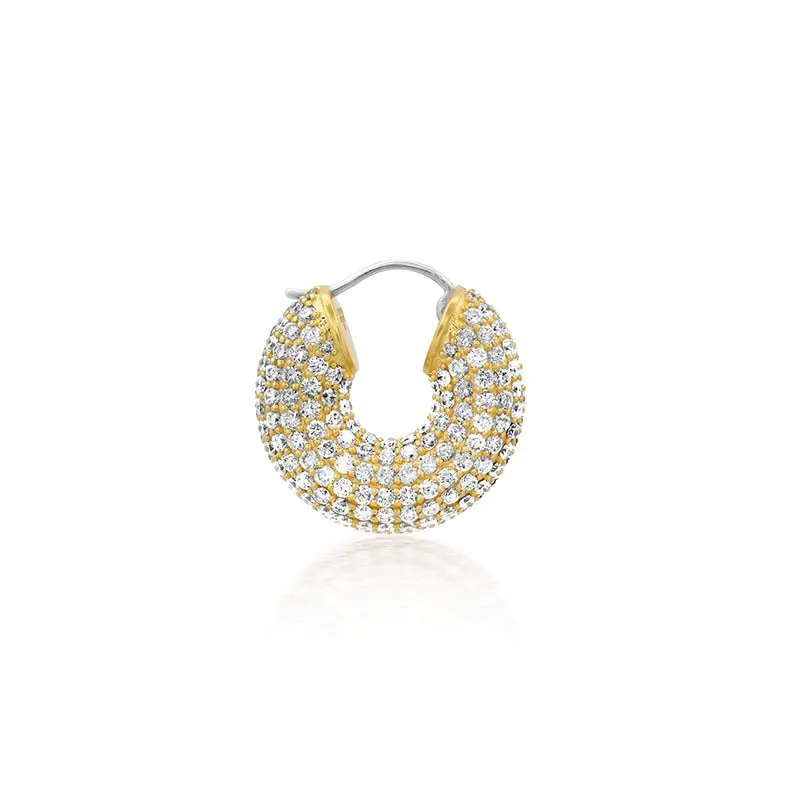 Tubular Huggies with Diamond Pave