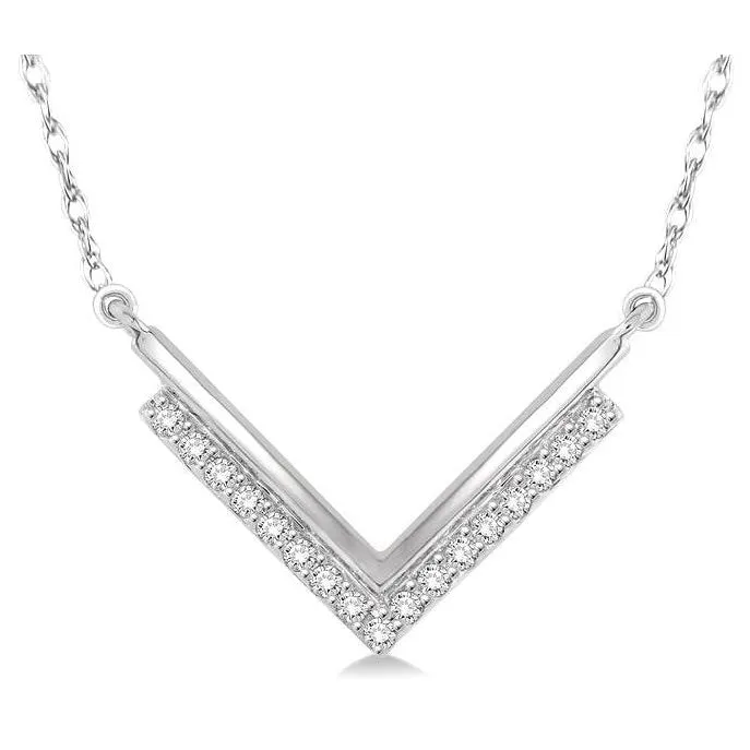 V Shape Diamond Necklace
