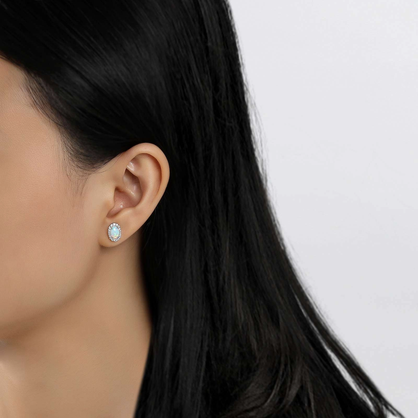 Vintage Inspired Oval Stud Earrings E0323BOG00