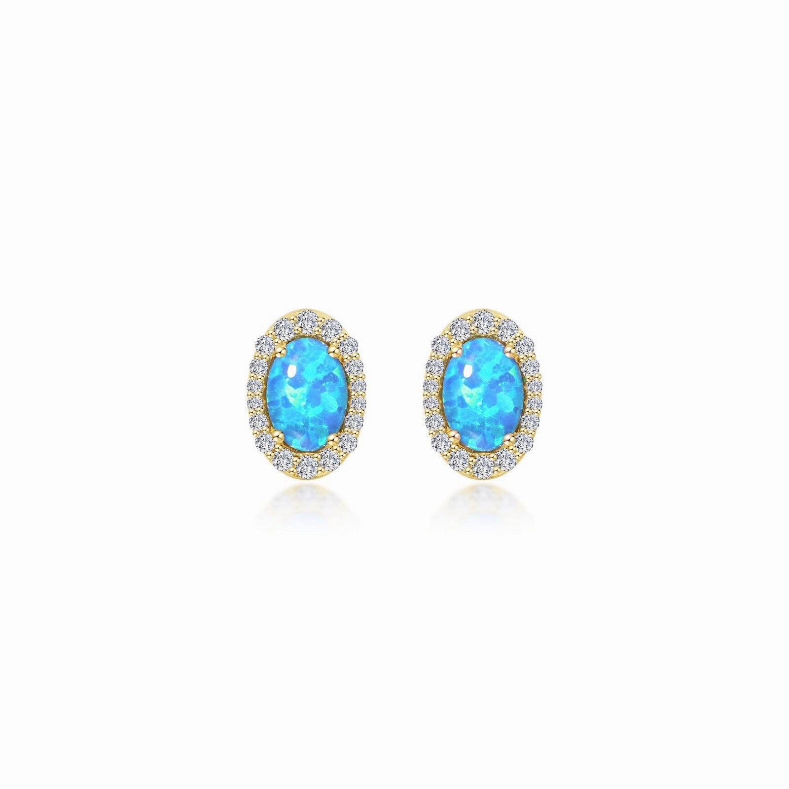 Vintage Inspired Oval Stud Earrings E0323BOG00