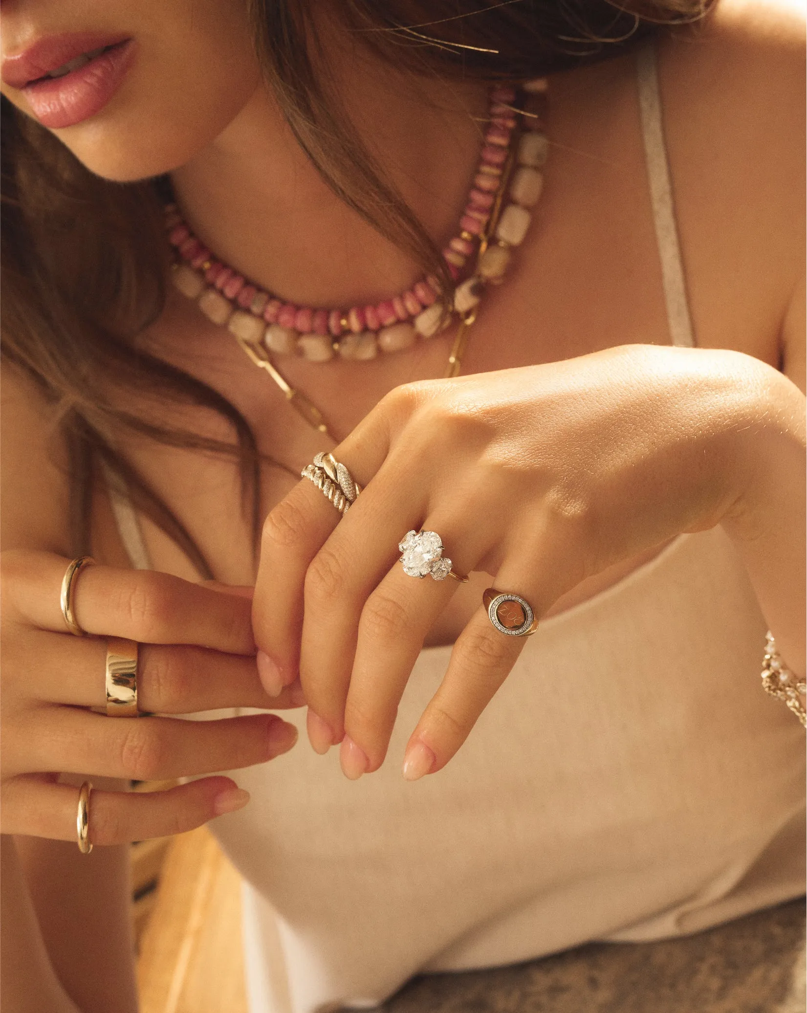 Wavy Diamond Ring
