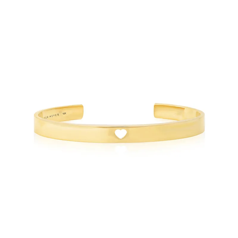 Wide Ellen Cuff with Cut-Out Heart Accent