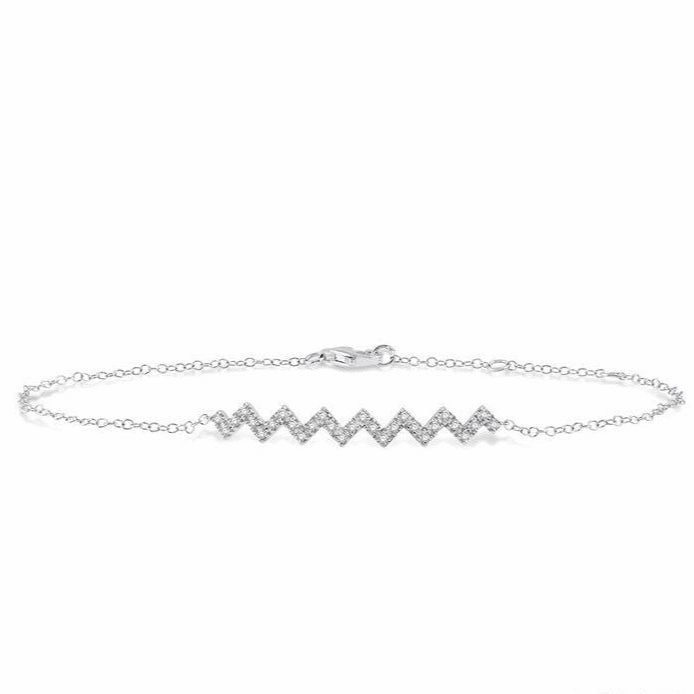 Zig-Zag Diamond Chain Bracelet