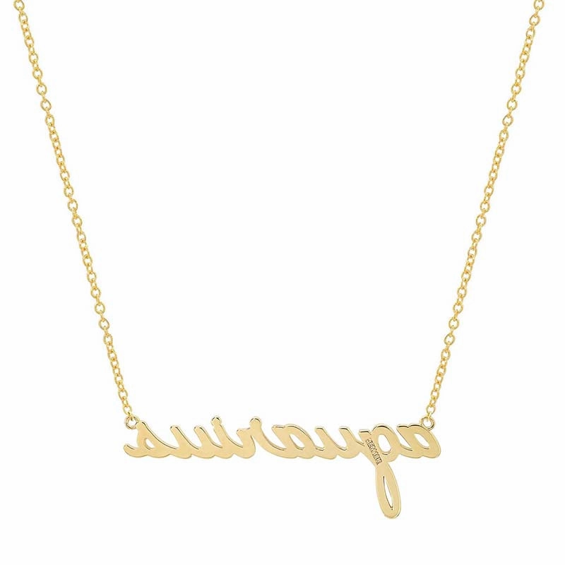 Zodiac Script Necklace